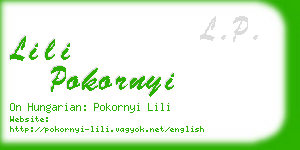 lili pokornyi business card